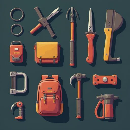 A clean and minimalist inventory management screen in a survival crafting game showing only essential tools.