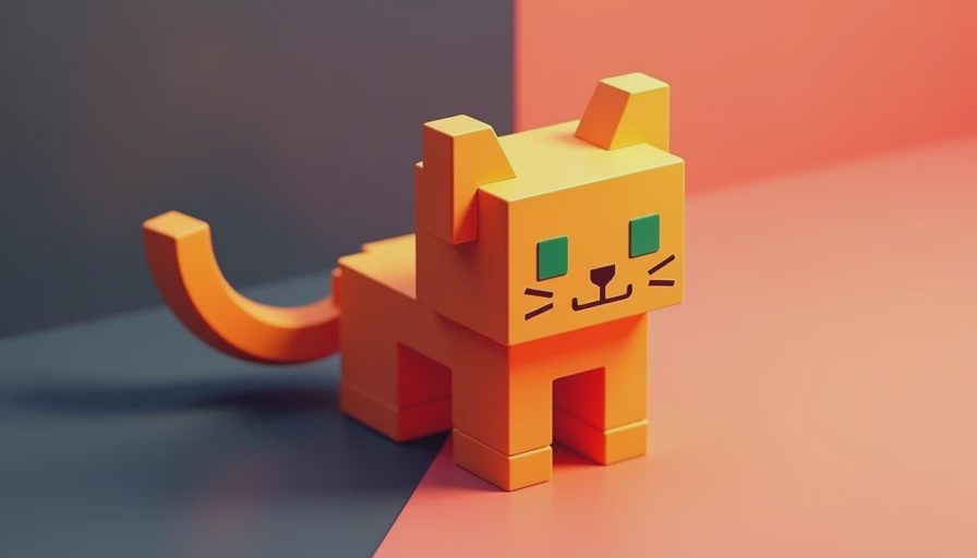 Illustration for minecraft cat