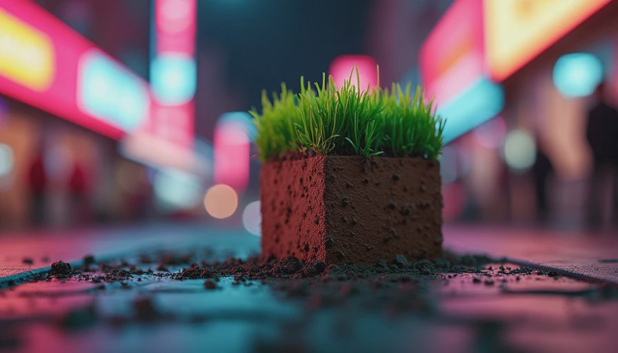 Visual context for minecraft grass block