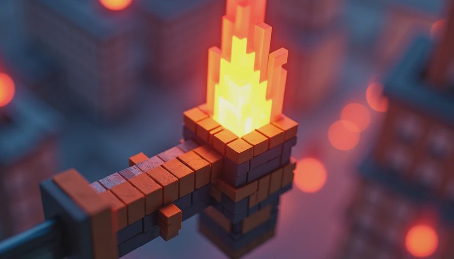 Visual context for how to make torches in minecraft